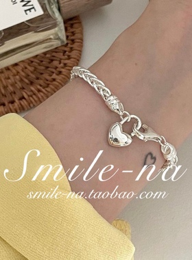 韩国进口小众设计款桃心爱心手链