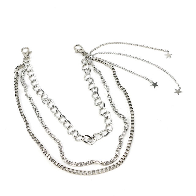 朋克非主流装饰品牛仔风多层腰链