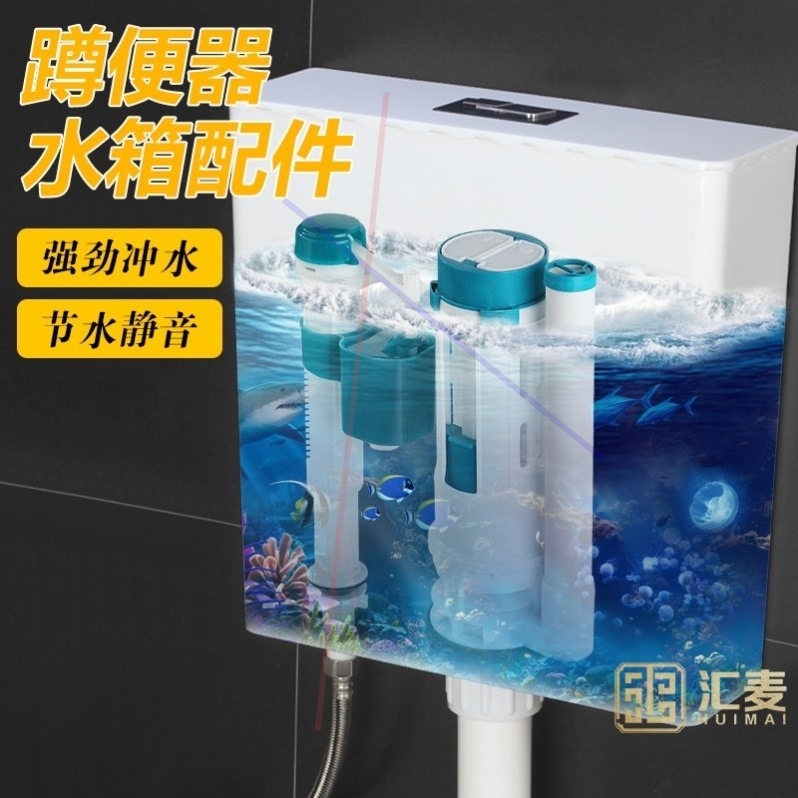 浪鲸可调节蹲便器冲水箱蹲厕进水排水阀适配老款箭牌配件卫浴漏水