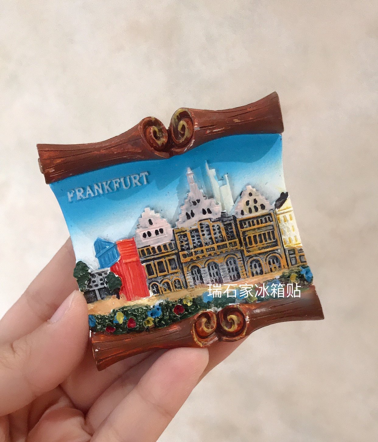 德国prankfurt树脂冰箱贴装饰立体磁力贴装饰贴创意礼品满58包邮