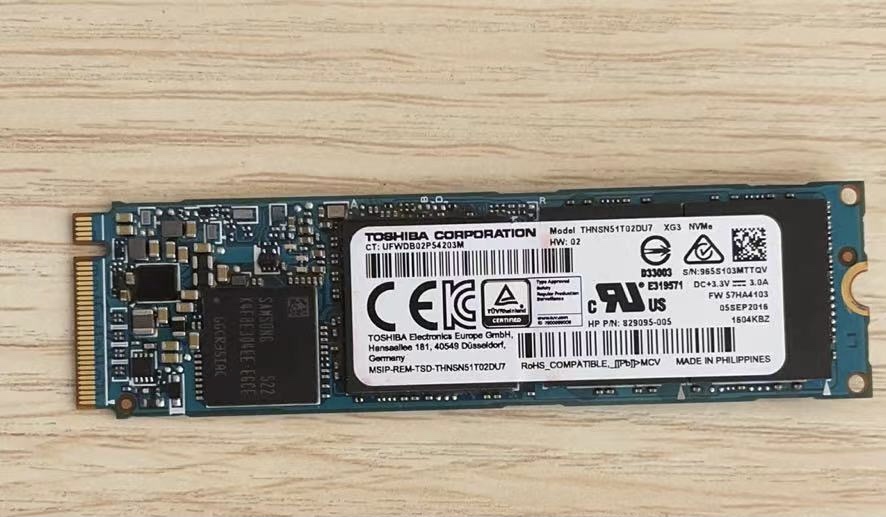 东芝 铠侠 xg3 1t 固态硬盘 ssd nvme pcie m.2 电脑 拆机盘 2280