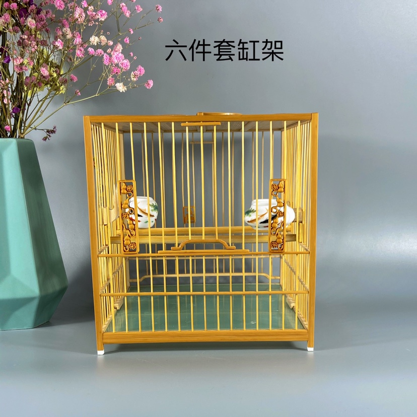 榫头小桥门绣眼白眼相思六丁暗绿笼竹笼南笼方笼小型杂鸟养笼