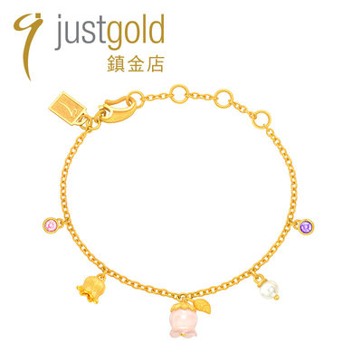 justgold鎮金店幽谷铃兰黄金足金手链1226941Y