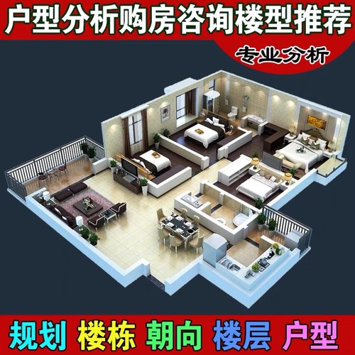 退定金咨询 买房咨询 选房指导户型分析楼型推荐日照分析采光分析