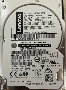 日立 联想 HUC101830CSS200  00FC612 01GV506全新库存