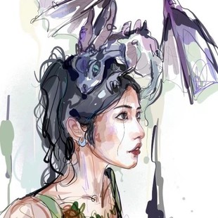 应援 礼物二次元 定制手绘头像艺术原创色块头像情侣画装 饰风格