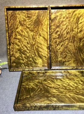 小叶金丝楠木乌木龙胆纹托盘茶盘