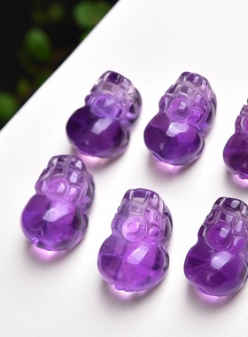 天然紫水晶貔貅吊坠小巧精致百搭可爱穿手链配件水晶女玲珑礼物