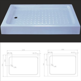 淋浴房底盘送下水厂家直销加t厚亚克力90X120CM方形淋浴房底座底