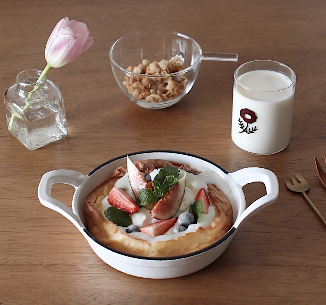 【白珐琅铸铁锅】烤盘烤碗 可直火可烤箱 菌子食堂