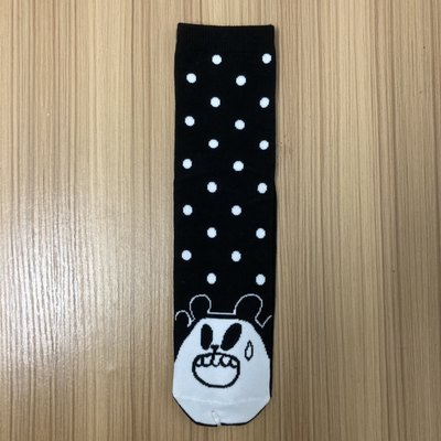 香港专柜Chocoolate X Panda a panda合作款波点熊猫造型中筒女袜