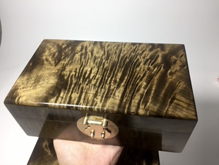 阴沉金丝楠木首饰盒珠宝盒小叶桢楠乌木水波闪电纹天然香味隼卯