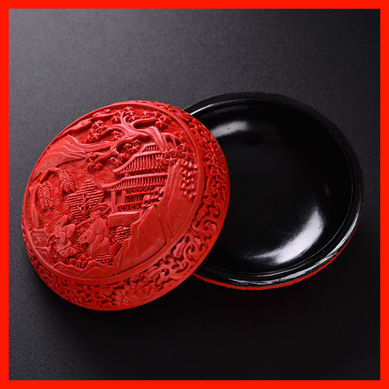 中国特色扬州工艺纪念品出国外事商务小礼品送老外雕漆漆器首饰盒