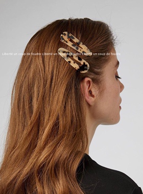 出口澳洲VALET网红豹纹鸭嘴夹法式醋酸BB夹刘海夹少女点缀发饰