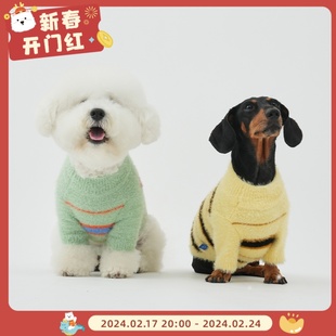 冬天保暖冬装 韩国puppygallery彼特毛衣宠物狗狗衣服秋季 小型犬