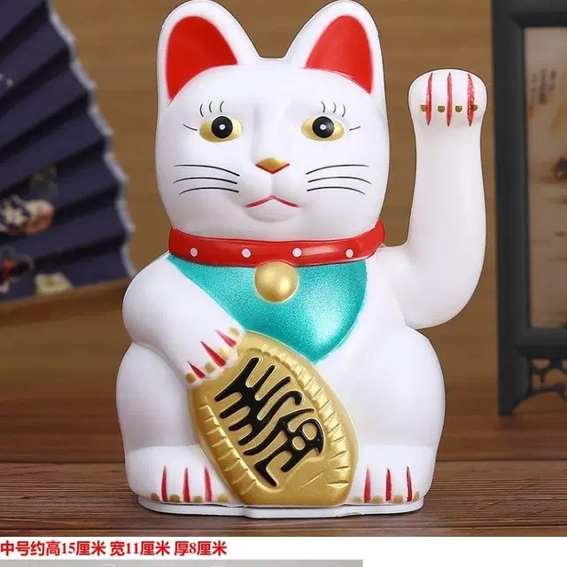 猫新款大陆猫放客厅开业店铺收银台创意礼品摆件送电池中国制造