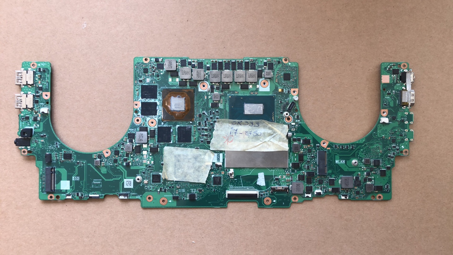 华硕ux550gd 主板 ,i7 8代8750hq。