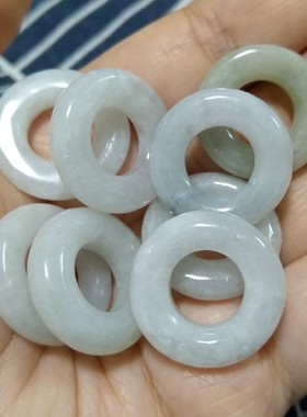 情侣玉环怀古风玉石平安扣送挂绳