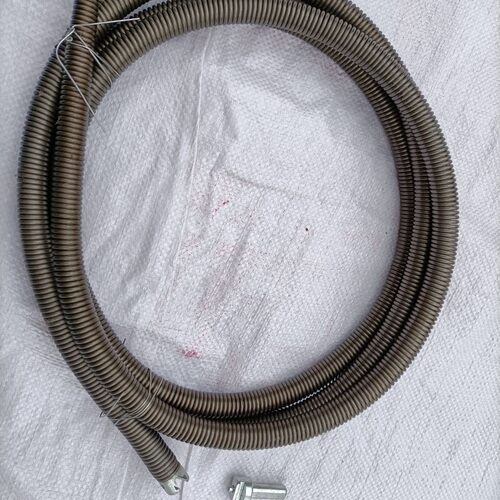 管道疏通机弹簧通下水道工具16mm2.5米无缝软簧电钻过弯软簧尖头