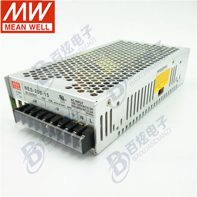 【明纬授权】台湾明纬NES-200-15 210W15V13.3A开关电源可替换LRS