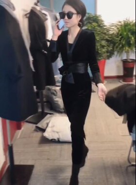 连衣裙小姐姐同款显瘦黑色