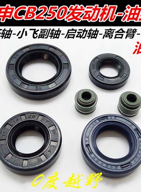宗申风冷CB250白板赛字发动机全车油封 档杆小飞齿轮副轴气门油封