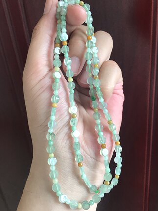 天然翡翠A货 冰种项链