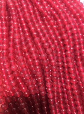 草莓晶玉髓半成品手串散珠diy手工隔珠配饰珠宝饰品配件mm手链