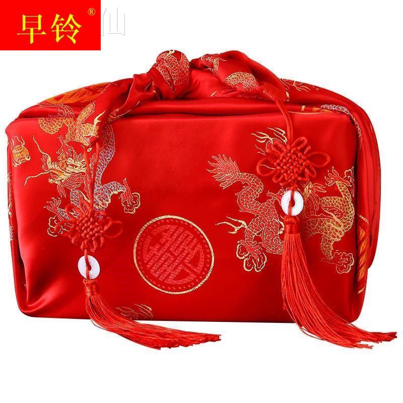 结婚婚庆用品青布印花包袱子孙桶百子被官箱包裹包皮陪嫁用品一对
