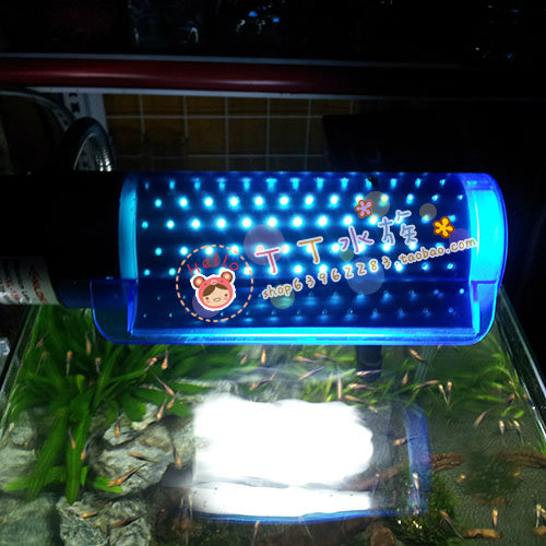 西龙节能灯水族夹灯 节能草缸小灯白光小型鱼缸草缸专用荧光灯13W
