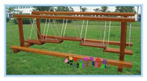 高档进口黄花梨木制荡桥树桩惊险独木桥勇者荡桥幼儿园户外大型玩