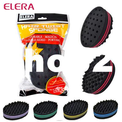 ELERA Oval Double Sides Magic Twist Hair Brush Sponge Hair C