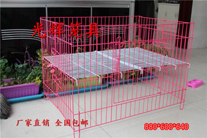 包邮狗笼子小型犬 泰迪笼子贵宾跑笼无上盖跑床展示台围栏狗窝