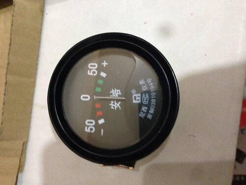 汽车农用车电流表通用电压表50A尼西仪表圆形指针