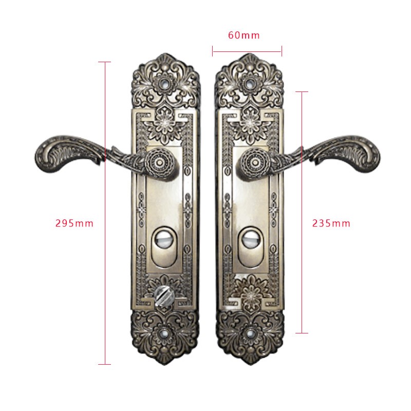 #罗普斯金执手门锁铝合金门锁防盗门锁执手大门锁古铜AB门锁