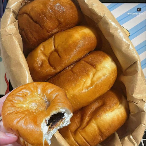 老式豆沙包东北特产汉堡面包豆沙面包豆沙软汉堡老式蛋糕怀旧糕点