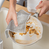 日本金属丝清洁布厨房专用抹布不沾油洗碗布刷不粘锅擦灶台百洁布