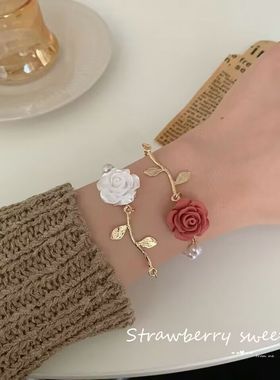 玫瑰花朵复古巴洛克珍珠