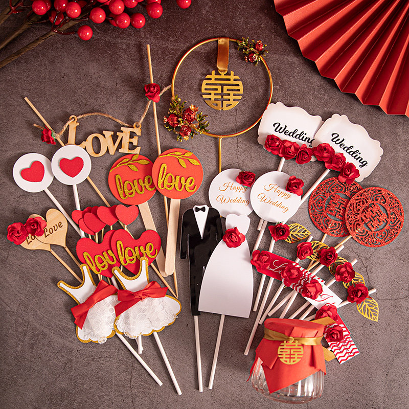婚礼甜品台装饰 中式喜庆中国风红色蛋糕纸杯围边插件 布置装饰,节庆用品/礼品,节日装扮用品,淘宝优惠券,粉丝福利购,淘宝优惠卷