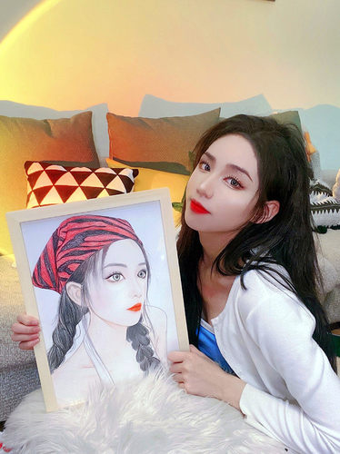 纯手绘定制帮人素描画像人像油画