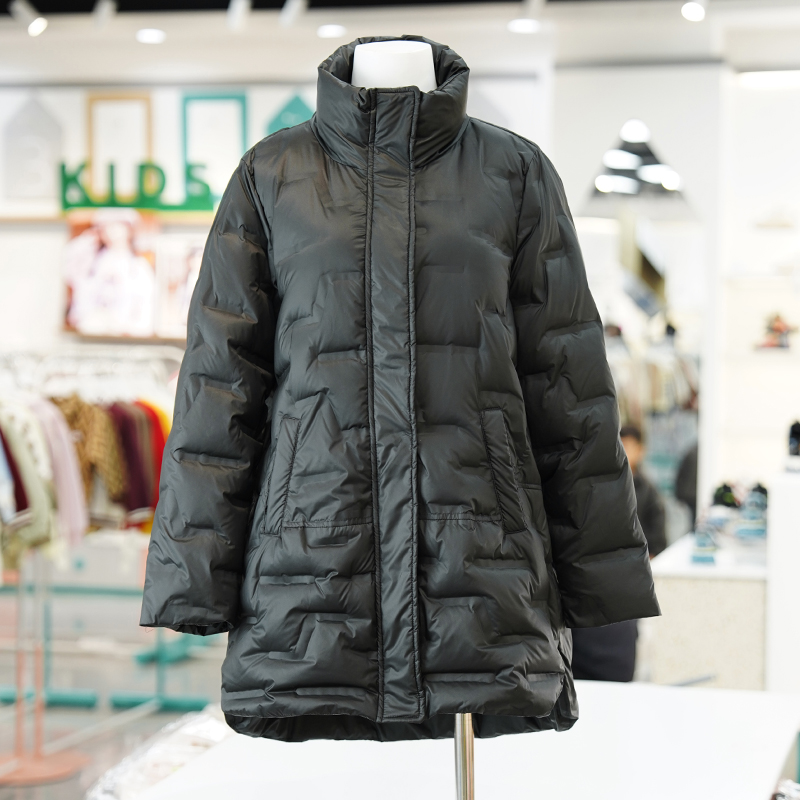 立领羽绒服女装轻薄款防风保暖韩版中长款高级感面包服外套冬季款