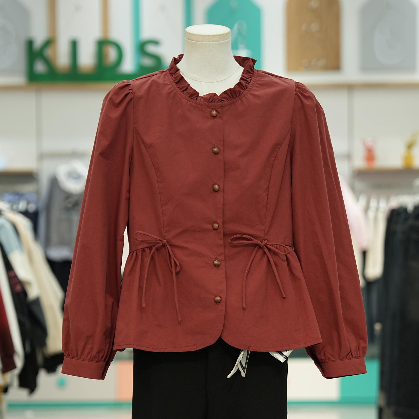 韩版花边领洋气设计感小众女长袖