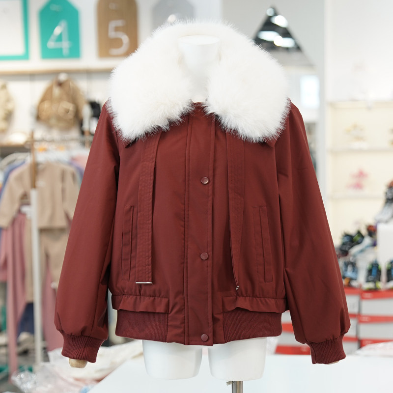 毛领女外套冬季款一体绒休闲风小廓形防风短款保暖派克服商场同款,女装/女士精品,派克服,淘宝优惠券,粉丝福利购,淘宝优惠卷