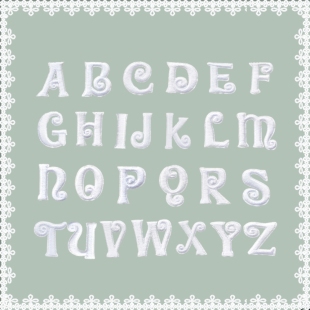 白色字母刺绣补丁贴大写英文装 饰贴外套包包手机DIY手工手帐自粘