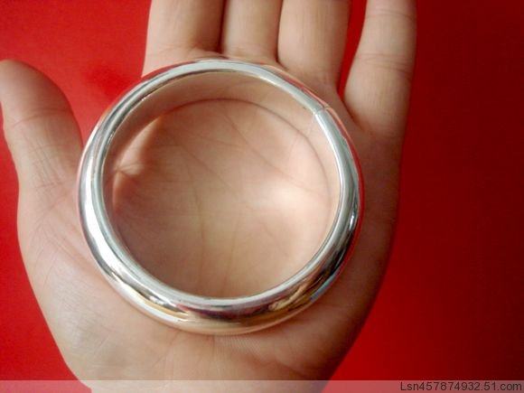 泥鳅背闭口手镯足银999民族风