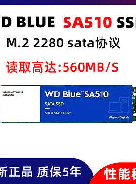 WD/西部数据SA510固态硬盘500GB 1TB台式机笔记本电脑M.2SATA SSD