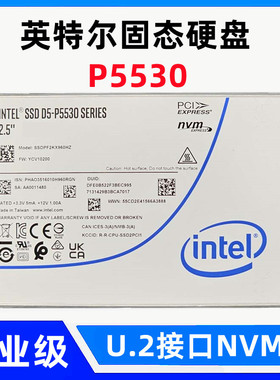 Intel/英特尔P5530固态硬盘960G 1.92T 3.84T企业级U.2PCIE4.0SSD