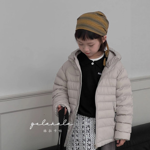 童装鸟家冬排骨羽绒服男童女童连帽百搭儿童装时尚保暖90白鸭绒潮