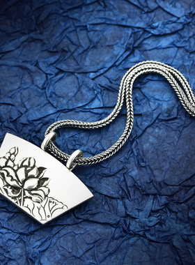 足银古法浮雕送女友挂件配饰吊坠