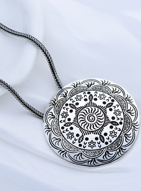 项坠足银挂件银饰品纯银